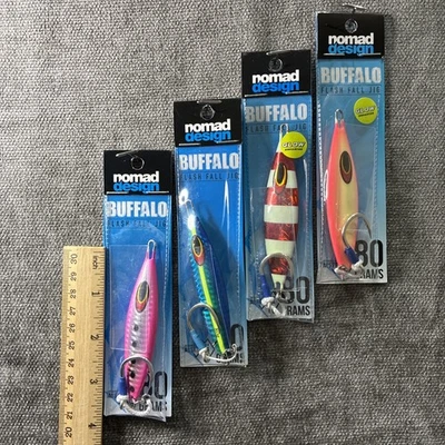 Iscas de pesca Nomad Design Buffalo Flash Fall Jig - LOTE DE 4 - 80 gramas novas (58} - Imagem 1 de 4