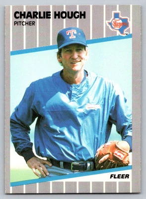 1989 Fleer #522 Charlie Hough Texas Rangers - Image 1 of 2