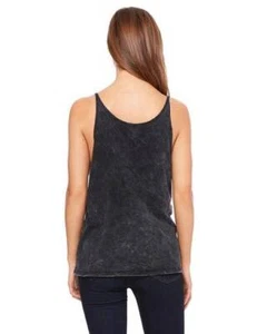 Camiseta sin mangas Bella de lona para mujer TALLA M L XL calce holgado 8838 negra lavado mineral - Imagen 1 de 4