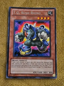 Yugioh T.G. Rush Rhino EXVC-EN021 1st Edition - Picture 1 of 6