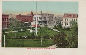Parkszene - Watsonville, Kalifornien - unbespielt, ungeteilte Rückenlitho - Bild 1 von 3