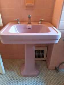 Amazing pink pedestal sink for sale Pink Antique Sinks For Sale Ebay