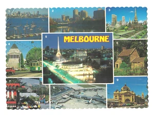 1986 9 Views Melbourne Australia Postcard Posted 55 cent stamp Cook's Cottage - Picture 1 of 4
