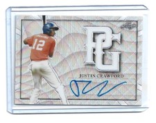 JUSTIN CRAWFORD 2021 LEAF PERFECT GAME NATIONAL SHIMMER AUTO # 1/10 SP