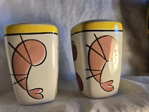 Set di scuoti sale e pepe vintage Lesal CIC CHINA 'Prauns Veggies' in ceramica - Foto 1 di 6