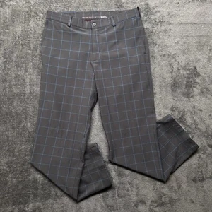 Nike Tiger Woods Pants Mens 34x32 Gray Blue Plaid Golf Performance Vented TW - Picture 1 of 12