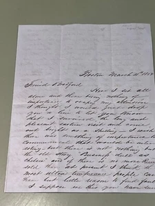 1852 Prohibition Temperance Letter Maine Liquor Law Neal Dowm letter rum merchan - Picture 1 of 5