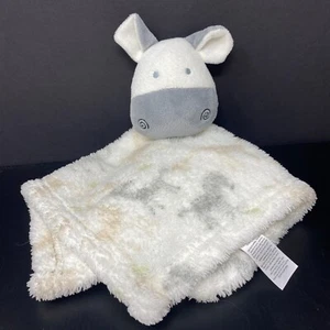 Le Top Bebe Zebra Lovey Gray White Security Blanket Tan Giraffe Horse Print - Picture 1 of 6