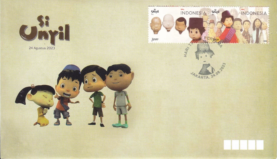 Indonesia - Indonesie New Issue 2023-08-24 (FDC) Si Unyil - Puppets - Toy - Image 1 of 1