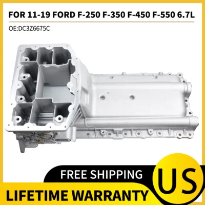 Upper Aluminum Engine Oil Pan For Ford F-250 F-350 6.7L Powerstroke Turbo Diesel - Image 1 of 4