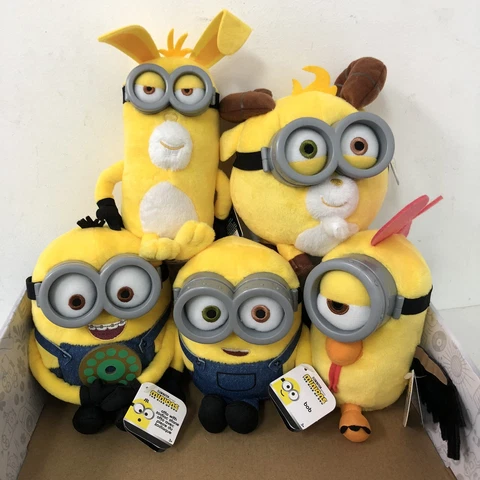 Minions Rise of Gru Small Plush Set Zodiac Bob Kevin Stuart Otto NWT Just Play Cover