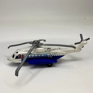 2009 Matchbox Skybusters Sikorsky S-92 SB-81 Helicopter Blue - Picture 1 of 10