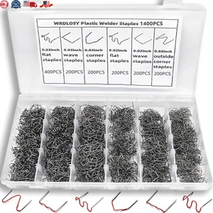 1400PCS Plastic Welding Kit, Plastic Welder Staples, with Storage Box, Plastic W - Picture 1 of 7