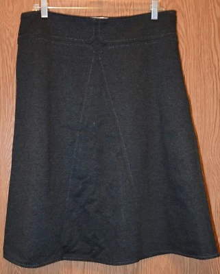 Womens Charcoal Gray Studio M Flat Front Skirt Size 8 NWT NEW  - Image 1 of 2