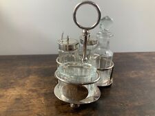 Antique Silver Plated RAF Glass Cruet Condiment Set Royal Air Force Officers