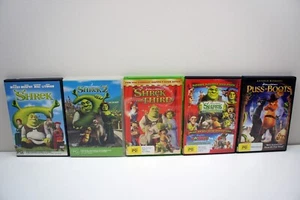 Shrek DVD Bundle (Shrek 1, 2, 3 Final Chapter + Puss In Boots) Region 4 PAL - Picture 1 of 19