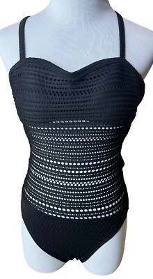 Robin Piccone Perla Black One Piece Swimsuit Women's Size 4 New With Tags - Image 1 of 4