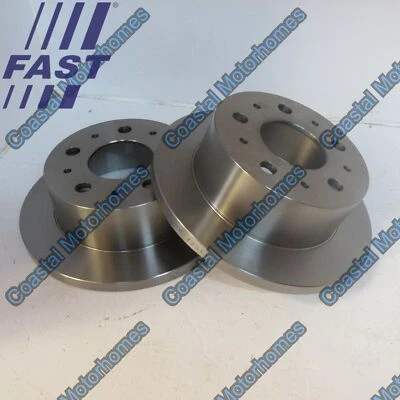 Fits Fiat Ducato Peugeot Boxer Citroen Relay Rear Brake Discs Q17 Heavy 06-14 - Image 1 of 2
