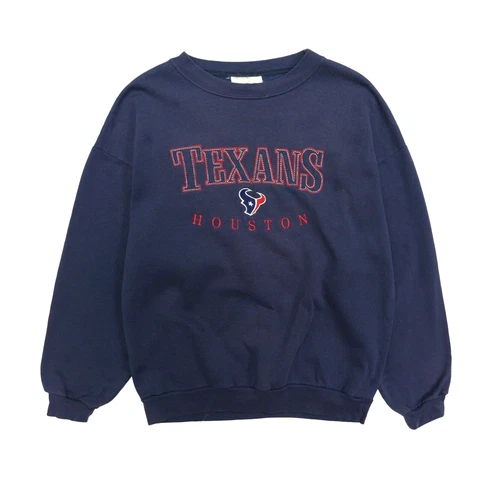 Vintage Houston Texans Logo Athletic Sweatshirt Size XL Blue Embroidered NFL 90s Cover
