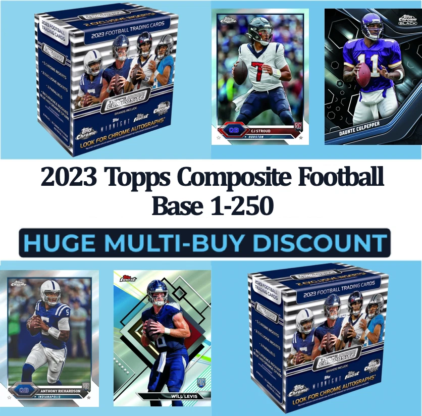 2023 Topps Composite Football NFL Chrome & Finest 1-250 - Pick Your Card - Image 1 of 1