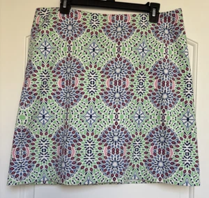 Falda con estampado de caleidoscopio talla 12 TALBOTS. Cremallera lateral forrada de algodón/spandex. - Imagen 1 de 11