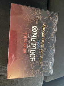 One Piece Card Game Special DON Set Vol 2 Ace SEALED BOX OF 8 - Picture 1 of 5