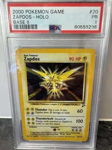 Zapdos 16/102 #16 Base Set 2 Holo Rare 1999 Pokemon Card - PSA 1 - Picture 1 of 2