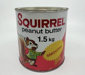 Vintage Squirrel Peanut Butter Tin 1.5 KG Canada - Picture 1 of 6