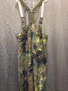 Vtg 90's German Military CAMO BIB OVERALLS Feuchter Ringelai Size 48/50 - Picture 1 of 11