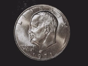1971~D EISENHOWER DOLLAR ~ 'TIGER CLAW' VARIETY (DIVa 1D2-401) - VERY NICE BU - Picture 1 of 6