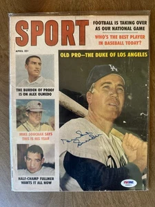 Duke Snider Signed Autograph April 1960 Sport Magazine PSA DNA HOF LA Dodgers - Picture 1 of 6