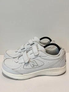 New Balance 577 Mens 8.5 US (2E) MW577VW Walking Shoes Leather Straps White - Picture 1 of 6