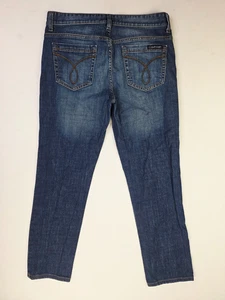 Calvin Klein Damenjeans 29 x 30 Größe 29/8 Skinny blau Denim 5 Taschen Logo-Etikett - Bild 1 von 12