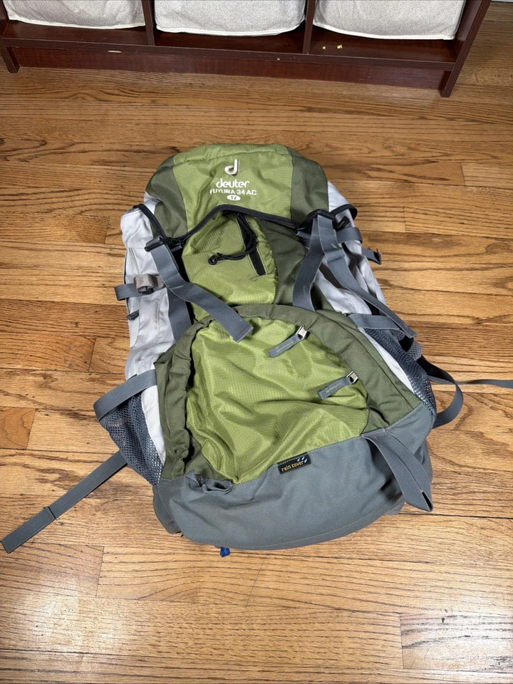 Mochila Deuter Futura Pro 34 AC SL AirComfort Senderismo Verde con Cubierta para Lluvia Foto 1 de 4