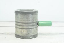 Vintage UNEEK Brand 5 Cup Duplex Tin Metal Flour Sifter Green Wood Handle 1922 R