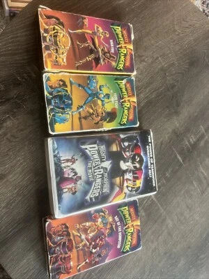 lot of 4 VHS Mighty Morphin Power Ranger movies high five food fight dumpster Foto 1 de 4