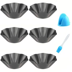 Tortilla Pan Set 6 Pack Carbon Steel Nonstick Taco Salad Bowl Tortilla Shell Mak - Picture 1 of 7
