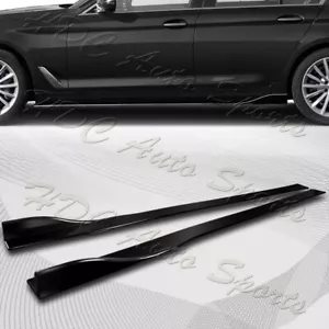 86" x 4" Universal Painted Black Side Skirt Extension Rocker Splitters Lip 6pcs - Picture 1 of 8