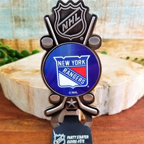New York Rangers NHL Party Starter Magnetic Metal Bottle Opener Sports Fan Cover