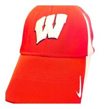 Nike Team Wisconsin Badgers  Hat Cap Red Embroidered Size S/M Bucky
