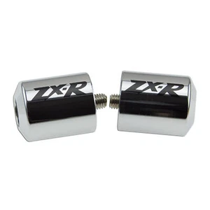 Weight Slider Chrome For Kawasaki Ninja Handle Bar End CNC ZX-R Engraved Stop - Picture 1 of 2