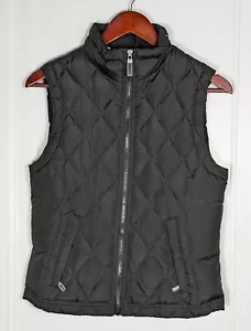 Predator Vest Womens Sz Small Black Down Filled Puffer Quilted Ladies Full Zip - Picture 1 of 4