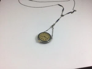 Antique HAAS NEVEUX 18k Gold Pendant Pocket Watch with Diamonds - Picture 1 of 6