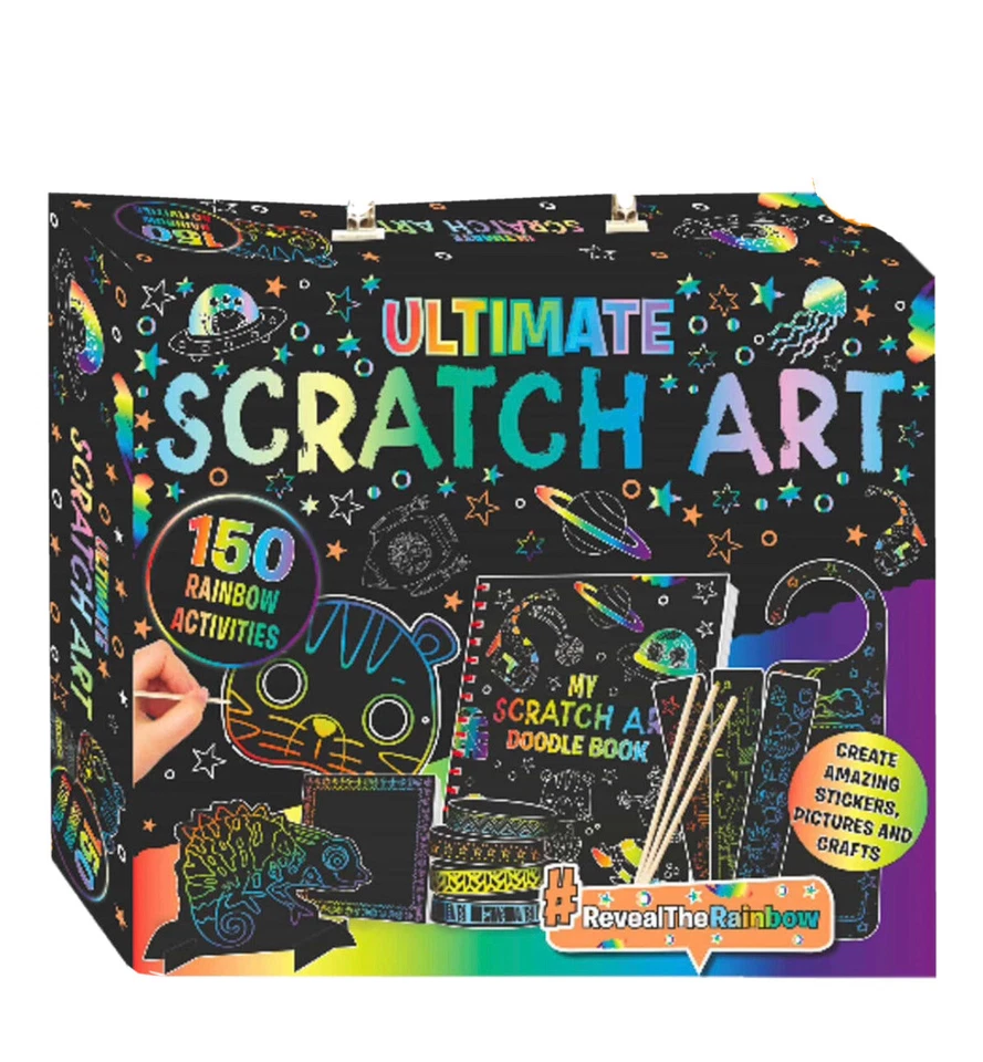 Super Ultimate Scratch Art Kit Mega Kit Arte Scratch Brillante Jam - Paquete de Arte