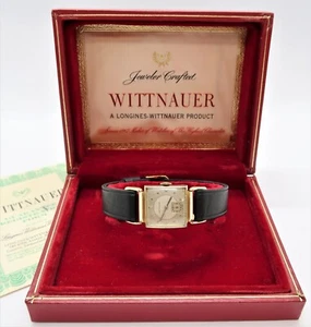 WITTNAUER, "Small Square" Unique Lug's ,17j 10K GF W/Orig Box MEN'S WATCH R23-02 - Picture 1 of 15