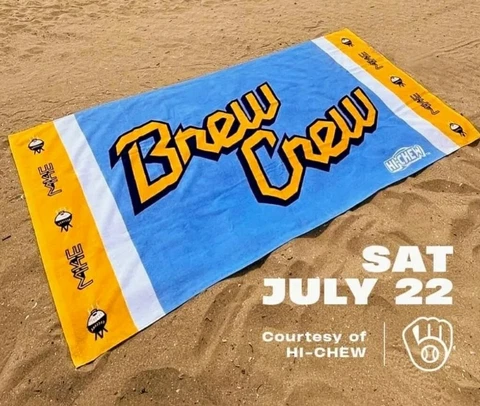 Milwaukee Brewers Beach Towel Brew Crew SGA Cover