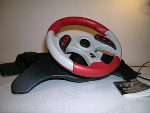 Mad Catz MC2 Racing Wheel & Pedals for Xbox, GameCube, Playstation #6320 - Picture 1 of 12