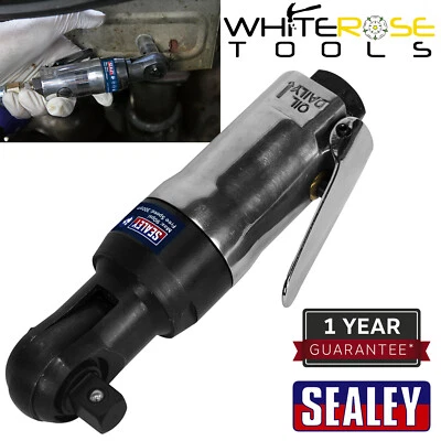 Sealey Air Ratchet Wrench 3/8"Sq Drive Super Stubby Ultra-Compact - Image 1 of 4