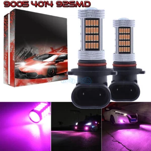 2Pcs 9006 HB4 4014 92SMD LED Fog Bulbs Conversion Kit Canbus 14000K Purple Pink - Picture 1 of 12