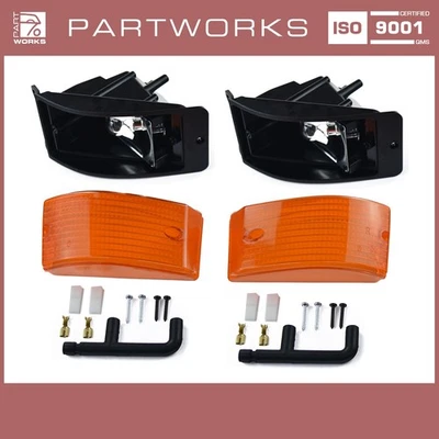 2x Carcasa intermitente para PORSCHE 924 944 + Cristal intermitente + Manguera JUEGO DELANTERO NARANJA Foto 1 de 4
